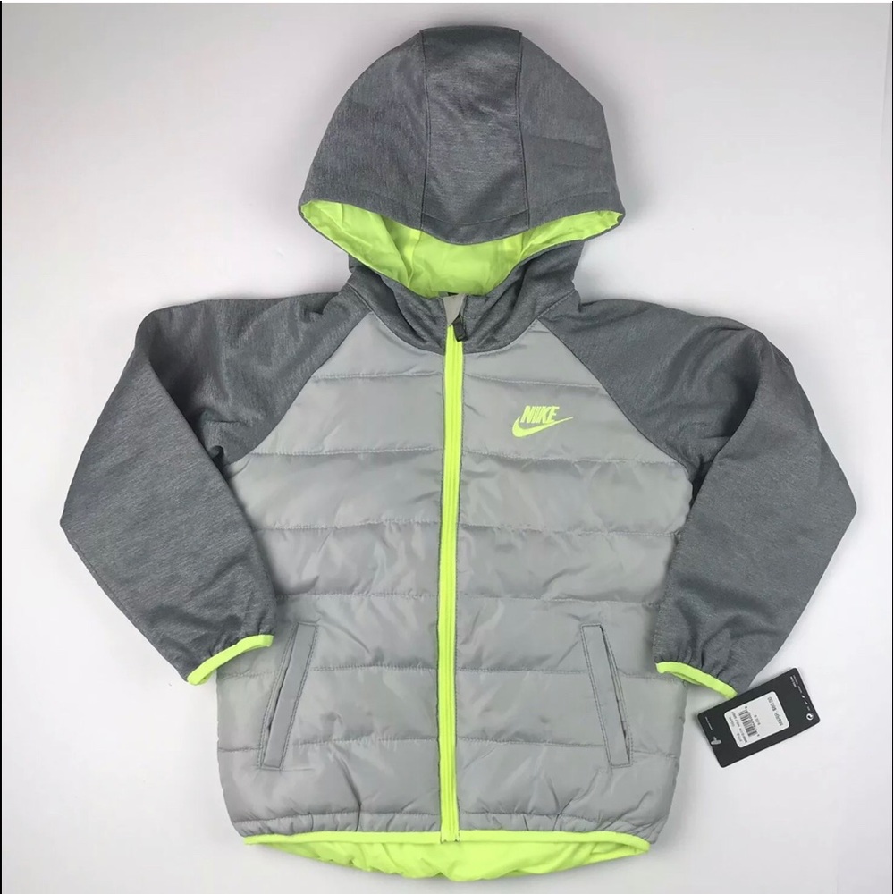 Nike Boys Full Zip Hoodie Jacket LightSleeves Sz6